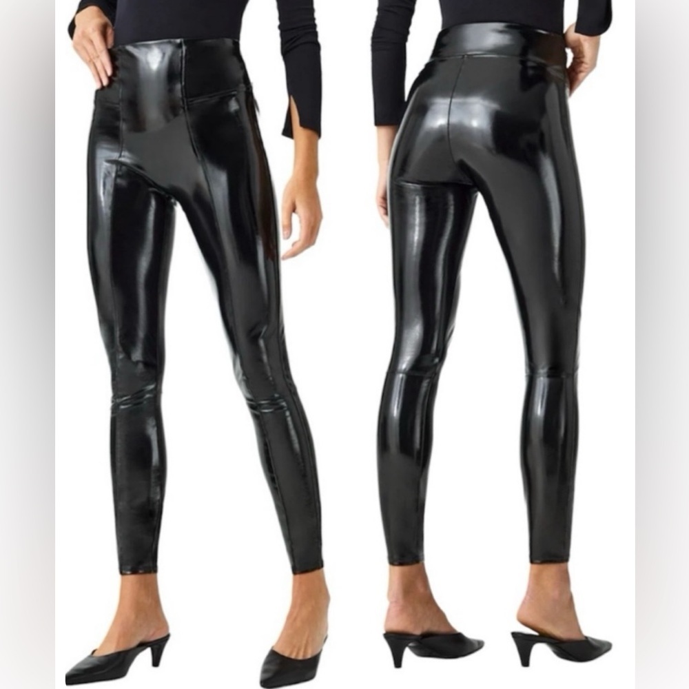 SPANX Black Faux Leather Leggings